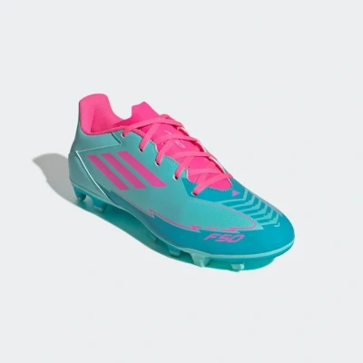 Abbildung von adidas Performance Messi CLUB Fußballschuh Nocken, Herren, Größe: 39 1/3, Silver/solar yellow/lucid blue Schuhe