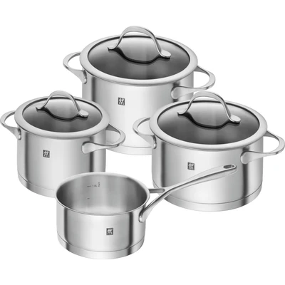 Abbildung von Zwilling Topf Set &quot;Essence&quot;, Edelstahl 18/10, (Set, 7 tlg., je 1 Kochtopf Ø 16/20 cm, Bratentopf 20 Stieltopf 16 cm), Induktion