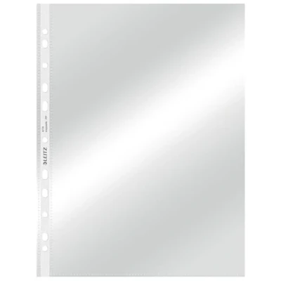 Abbildung von LEITZ Prospekthülle 4770, 100 Stück, glasklar, Format A4, Multilochung, oben offen