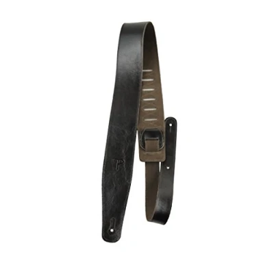 Abbildung von Perri&#039;s Leathers Ltd. The Africa Collection 1 Gitarrengurt Verstellbare Länge Wildleder u. Leder Schwarz (AFR25 6874)