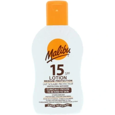 Abbildung von Malibu Mittlerer Schutz, wasserbeständig, mit Vitamin angereichert, LSF 15, Sonnencreen Lotion, 200 ml