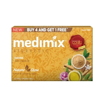 Abbildung von Medimix Ayurvedic Sandal Soap, 125 g (4+1 Offerpack)