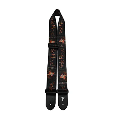 Abbildung von Perri&#039;s Leathers Pink Floyd Guitar Strap (Official Licensing) 2 Double Sided, Polyester Webbing, Adjustable 39&quot; 58&quot; Long, LPCP 8092 Prisms Logo