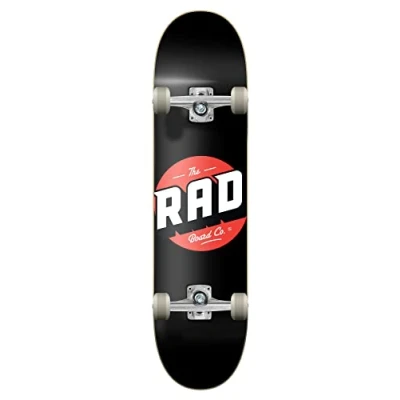 Abbildung von RAD Unisex Erwachsene Logo Progressive Skateboard, Schwarz, 8.125