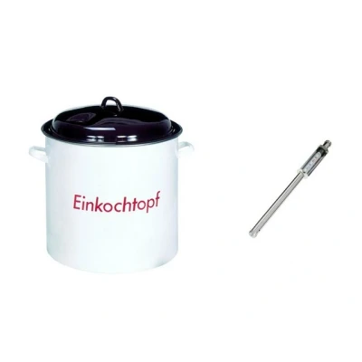 Abbildung von culinario Einkochtopf, (Set, 2 tlg), Einkocher mit Thermometer 28 Liter, für alle Herdarten geeignet
