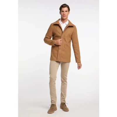 Abbildung von DREIMASTER Klassik Herren Übergangsjacke aus Wollmischung M / Sand 70% Polyester 18% Wolle 10% Polyacryl 2% Viskose