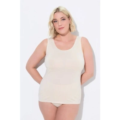 Abbildung von Ulla Popken Bonded TANK Unterhemd/shirt, Damen, Größe: 58/60, Pale beige