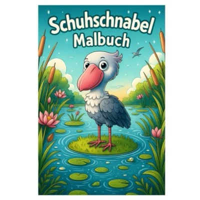 Abbildung von Schuhschnabel Malbuch: 50 beeindruckende Illustrationen des exotischen Vogelriesen: Für Kinder und Erwachsene zum Ausmalen Staunen