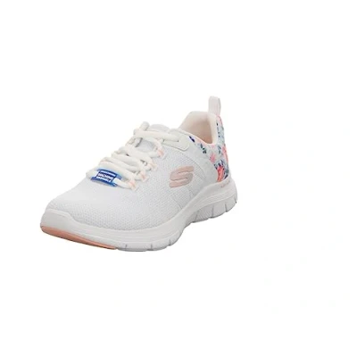 Abbildung von Skechers FLEX APPEAL 4.0 LET IT BLOSSOM Sneaker mit Blumenprint an der Ferse, Freizeitschuh, Halbschuh, Schnürschuh