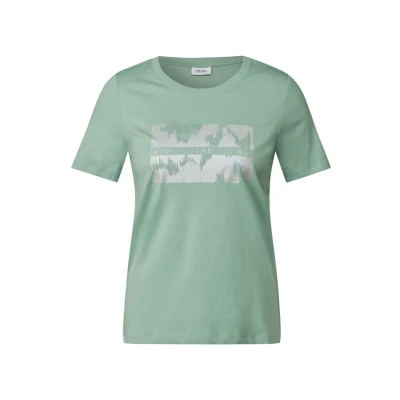 Abbildung von Cecil MIT Folien Tshirt print, Damen, Größe: Small, Grün