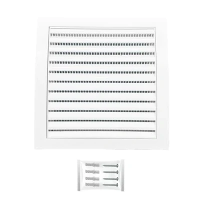 Abbildung von H&amp;C VENT Lüftungsgitter eckig 190x190mm mit Insektenschutz (weiß) Kunststoff Wetterschutzgitter zur Dunstabzug Abdeckung außen Belüftungsgitter Abzug, Garage, Tür, Kühlschrank