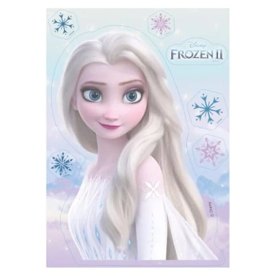 Abbildung von Dekora Frozen Elsa Die Eiskönigin Tortenaufleger aus zuckerfreiem Esspapier Mehrfarbig