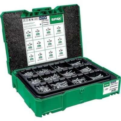 Abbildung von SPAX Box Systainer T Loc I Montagekoffer mit Schrauben in 12 Abmessungen zur Aufbewahrung und Transport 5000009172009