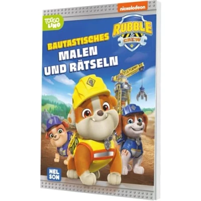 Abbildung von Rubble &amp; Crew: Bautastisches Malen und Rätseln: Labyrinthe, Suchbilder knifflige Rätsel für Baustellen Fans ab 3 Jahren