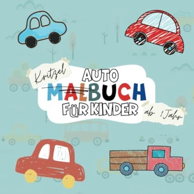 Abbildung von Auto Malbuch ab 1 JAHR: Kritzelbuch Jahr mit tollen Motiven
