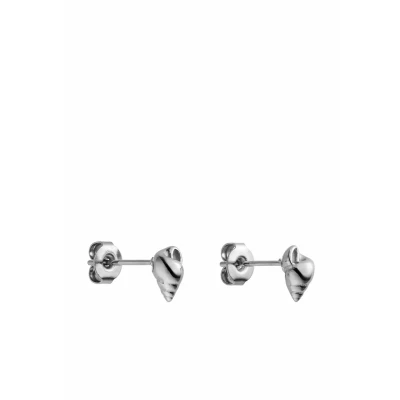 Abbildung von Purelei® Oceanside Ohrstecker Kleine Muschel Ohrringe aus Edelstahl in Gold, Silber oder Roségold Minimalistischer Damen Schmuck mit maritimen Aloha Vibes 4 x 6,8 mm, 0,8 g (Silver)