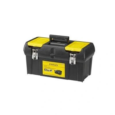 Abbildung von Stanley Werkzeugbox / Werkzeugkoffer Millenium (19&quot;, 49x26x25cm, herausnehmbare Ablage, Box mit zwei Organizern für Werkzeuge, robuster Koffer Metallschließen, Kunststoffgriff) 1 92 066