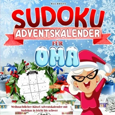 Abbildung von Sudoku Adventskalender für Oma: Weihnachtlicher Rätsel mit Sudokus in leicht bis schwer