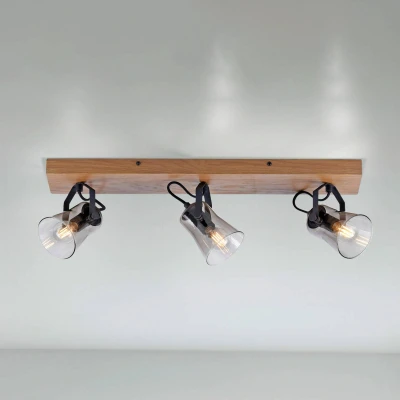Abbildung von JUST LIGHT. Deckenleuchte GREEN LANGSTRÖM, 3x E14/10Watt max., Holz natur