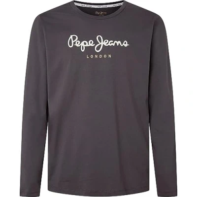 Abbildung von Pepe Jeans Herren Eggo Long N T Shirt, Black (Washed Black), XL