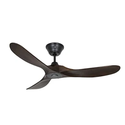 Abbildung von CasaFan Deckenventilator 312217 ECO Genuino 122 Massivholz Walnuss/Schwarz Matt Lackiert