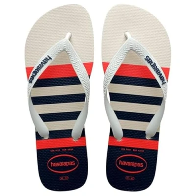 Abbildung von Havaianas Herren Top Nautical Flipflop, White/White/Navy Blue