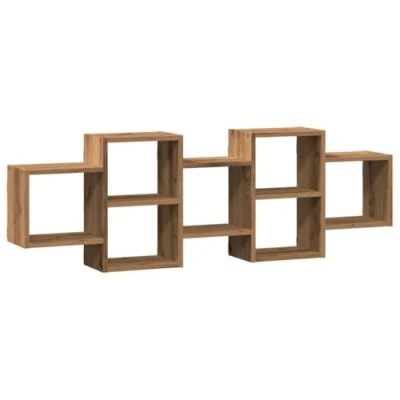 Abbildung von vidaXL Regal Wandregal Artisan Eiche 129x18x42 cm Holzwerkstoff, 1 tlg.