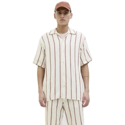Abbildung von Jack &amp; Jones Rcoba Stripe Resort Hemd, Herren, Größe: Small, Arabian spice