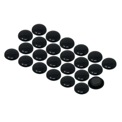 Abbildung von Große Schwarze Planungsbüro Magnete Für Kühlschrank, Whiteboard, Notizboard 40mm x 8mm Hoch Pack von 120