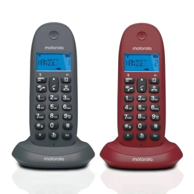 Abbildung von Motorola C1002lb+ Gris Granate Teléfono Fijo Inalámbrico Pack Duo Con Manos Libres