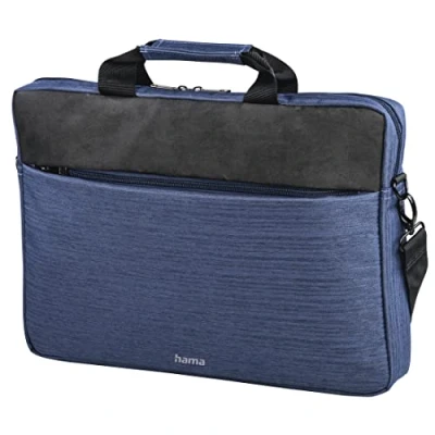 Abbildung von Hama Laptop Tasche bis 14.1 Zoll (Notebook für Laptop, Tablet, MacBook, Chromebook 14,1 Zoll, Umhängetasche als Arbeitstasche oder Schultasche Herren und Damen) Dunkelblau