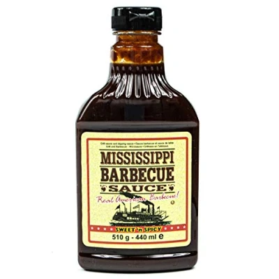 Abbildung von Mississippi BBQ Sauce Sweet&#039;n Spicy, 3er Pack (3 x 510 g)