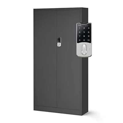 Abbildung von Aktenschrank mit Zahlenschloss C003 Metallschrank Stahlschrank Pulverbeschichtung 185 cm x 90 40 (Anthrazit)