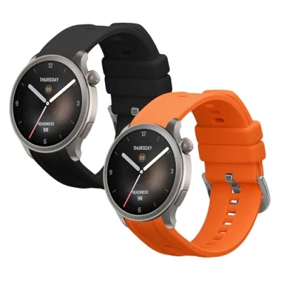 Abbildung von kwmobile 2X Sportarmband kompatibel mit Huami Amazfit Balance A2286 Armband Fitnesstracker Band Set aus TPU Silikon