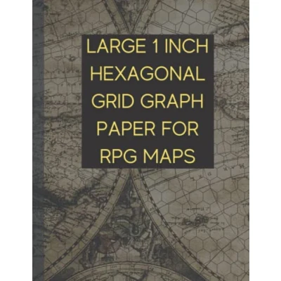 Abbildung von Large 1 Inch Hexagon Graph Paper Notebook Journal For RPG Maps: Honeycomb Grid Table Top Wargaming Terrain Battle Map Drawing