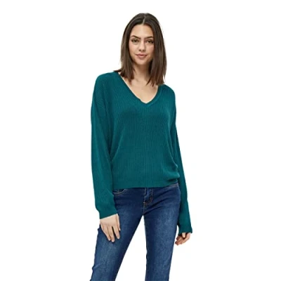 Abbildung von Desires Damen Geisha Rib V Pullover, Atlantic Deep, XX Large