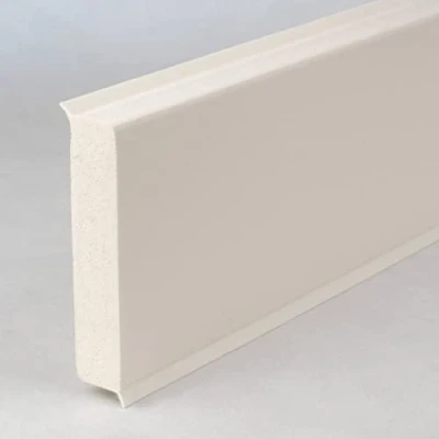 Abbildung von PROVISTON Sockelleiste Hartschaum PVC, 12 x 60 2500 mm, Weiß, Kunststoff Fußleiste