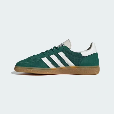 Abbildung von adidas Originals Handball Spezial Sneaker low, Größe: 44 2/3, Collegiate green cloud white chalk Leder und textil