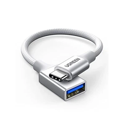 Abbildung von UGREEN Adapter USB C auf OTG Kabel kompatibel mit iPhone 16 15 Serie iPad Pro 2022 MacBook Pro/Air Galaxy S24 S23 P50 P40 P30 Mate usw (Silber)