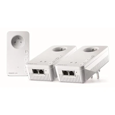 Abbildung von devolo Magic 2 WiFi next: schnellstes CPL Multiroom Kit der Welt (2400 Mbit/s, 5 Gigabit Ethernet Ports) ideal für Download und Streaming (geeignet Frankreich)
