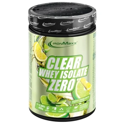 Abbildung von IronMaxx Clear Whey Isolate Zero Lemon Lime 400g Dose Klarer Molkenprotein Isolat ohne Zucker Laktosefreies Protein Limonade mit fruchtig erfrischendem Geschmack