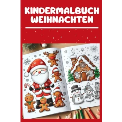 Abbildung von Weihnachtszauber: Malbuch für Kinder, Jugendliche und Erwachsene Weihnachtliche Motive zum Ausmalen 76 Seiten: Kreativer Weihnachtszauber die ganze Familie Seiten 6x9 Zoll (Kinderbücher)