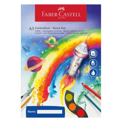Abbildung von FABER CASTELL Zeichenblock DIN A3 10 Blatt