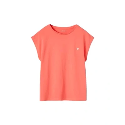 Abbildung von Vertbaudet Tshirt basic für Kinder, Größe: 116, Koralle