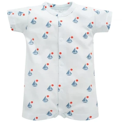 Abbildung von Pinokio Romper Sailor, 100% Baumwolle, Blau, Jungen 56 74 (56)