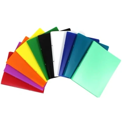Abbildung von EXXO by HFP Ringbuch A4, 10 Stück, aus PP Vollkunststoff, 2er Rundringmechanik 16 mm Durchmesser, Perlfarben farblich sortiert