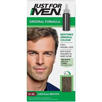 Abbildung von Just For Men Formel Haarfarbe in Mittelbraun, Die Natürliche wiederherstellt, H35