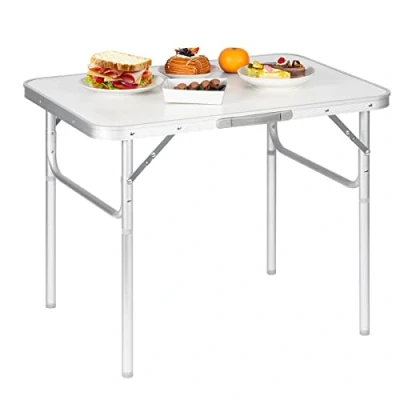 Abbildung von Woltu Campingtisch, Gartentisch tragbar, Reisetisch klappbar, aus Alu, MDF