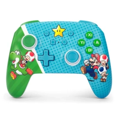 Abbildung von Verbesserter Kabelloser PowerA Controller für Nintendo Switch Superstar Freunde, Lite, Gamepad, Spiele Controller, Bluetooth Aufladbar, Offiziell Lizenziert