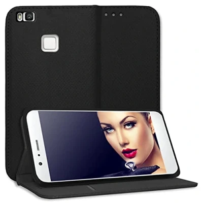Abbildung von mtb more energy® Schutz Tasche Smart Magnet kompatibel mit Huawei P9 Lite (VNS L21,… / 5.2&#039;&#039;) schwarz Bookstyle Klapp Cover Hülle Wallet Case